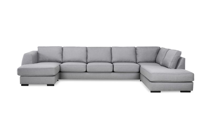 Optus U-soffa Large med Divan Vänster - Ljusgrå - U-soffa