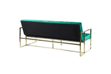 Ordsbo Soffa 3-sits - Guld/Grön - Möbler - Soffa - Sammetssoffa
