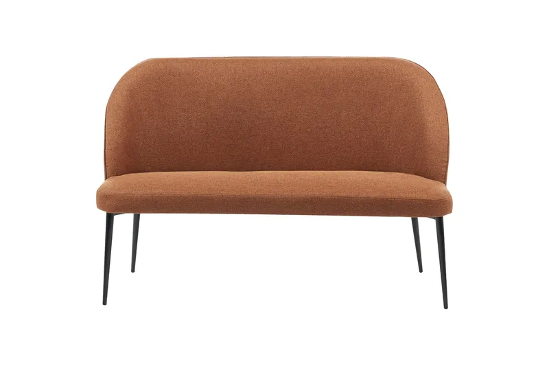 Osbyn 2-sits Soffa i Tyg med Metallben, Brun