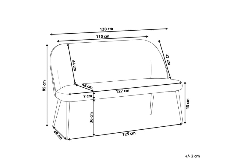 Osbyn Soffa 2-sits - Brun/Svart - Möbler - Soffa - 2 sits soffa
