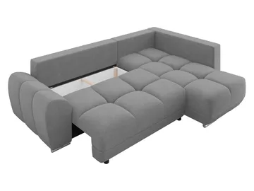 Ostra 4-sits Bäddsoffa divan höger med förvaring - Grå - Möbler - Soffa - Bäddsoffa