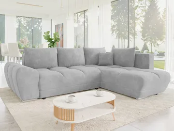 Ostra 4-sits Bäddsoffa divan höger med förvaring - Grå - Möbler - Soffa - Bäddsoffa