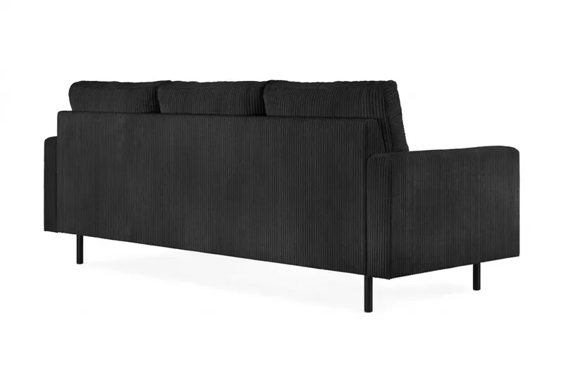 Peppe 3-sits Manchestersoffa - Svart - Möbler - Soffa - 3 sits soffa
