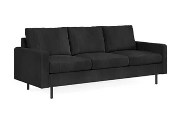 Peppe 3-sits Manchestersoffa - Svart - Möbler - Soffa - 3 sits soffa
