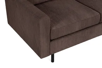 Peppe 3-sits Vändbar L-formad Divansoffa i Manchester - Mörkbrun - Möbler - Soffa - Divansoffor & schäslongsoffa