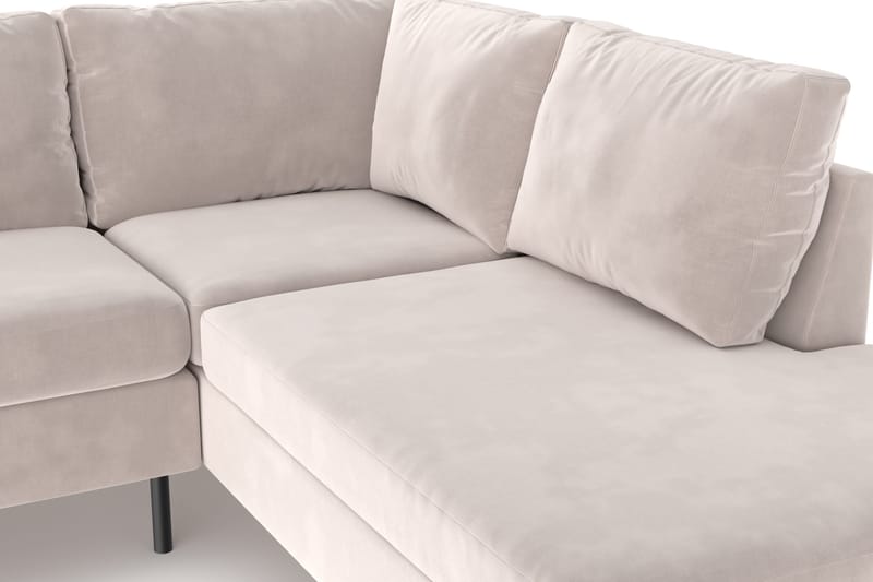 Peppe 4-sits Högervänd L-formad Schäslongsoffa i Manchester - Beige - Möbler - Soffa - Divansoffor & schäslongsoffa