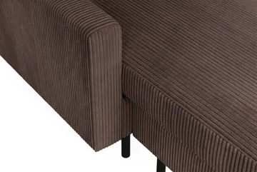 Peppe 4-sits Högervänd U-formad Soffa med Divan och Schäslong i Manchester - Mörkbrun - Möbler - Soffa - U-soffa