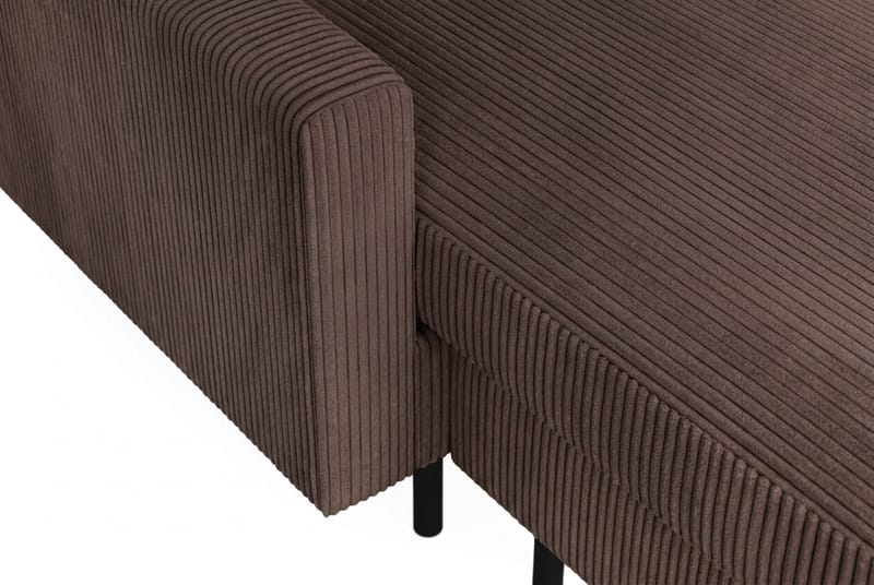 Peppe 4-sits Högervänd U-formad Soffa med Divan och Schäslong i Manchester - Mörkbrun - Möbler - Soffa - U-soffa