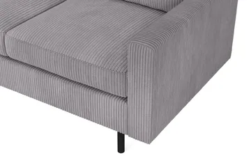 Peppe 4-sits Vänstervänd L-formad Schäslongsoffa i Manchester - Mörkgrå - Möbler - Soffa - Divansoffor & schäslongsoffa - 4 sits soffa med divan