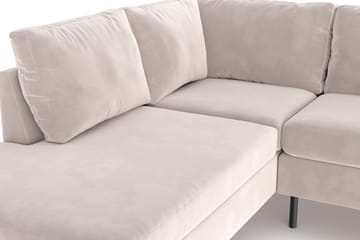 Peppe 4-sits Vänstervänd L-formad Schäslongsoffa i Manchester - Beige - Möbler - Soffa - Divansoffor & schäslongsoffa
