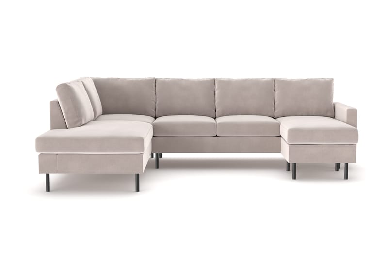 Peppe 4-sits Vänstervänd U-formad Soffa med Divan och Schäslong i Manchester, Beige