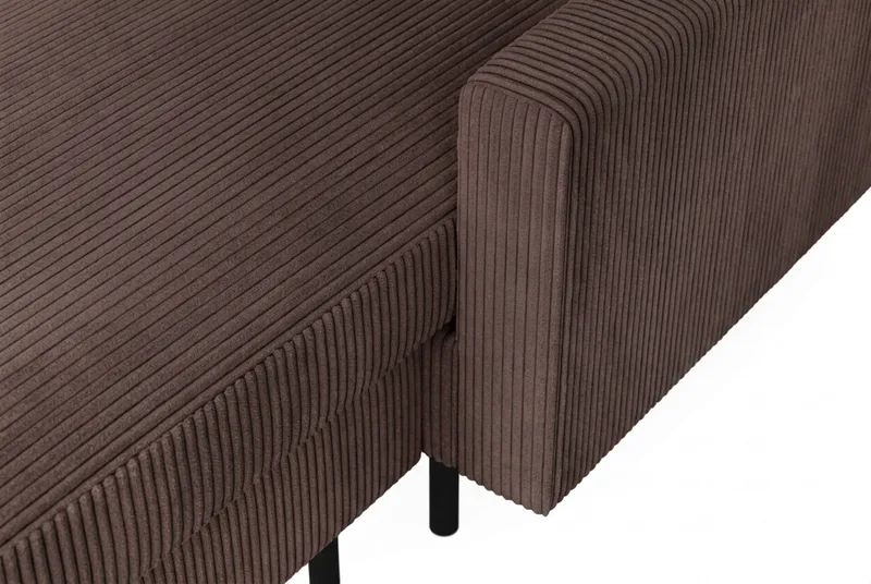Peppe 4-sits Vänstervänd U-formad Soffa med Divan och Schäslong i Manchester - Mörkbrun - Möbler - Soffa - U-soffa
