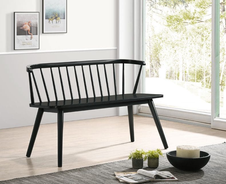 Pinnsoffa svart Bobby - Svart - Möbler - Soffa - Kökssoffa & pinnsoffa