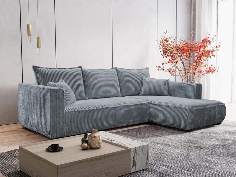 Puente 4-sits Soffa med divan - blå - Möbler - Soffa - Hörnsoffa