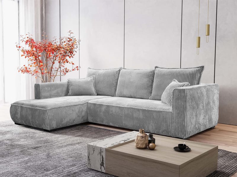 Puente 4-sits Soffa med divan - ljusgrå - Möbler - Soffa - Hörnsoffa