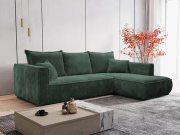 Puente 4-sits Soffa med divan - mörkgrön - Möbler - Soffa - Divansoffor & schäslongsoffa