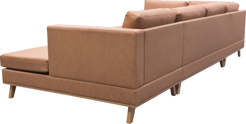 Ranger divanoffa brun PU - 322 cm lång - Cognac - Möbler - Soffa - U-soffa