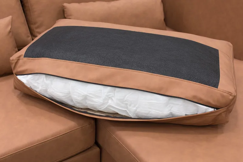 Ranger divanoffa brun PU - 322 cm lång - Cognac - Möbler - Soffa - U-soffa