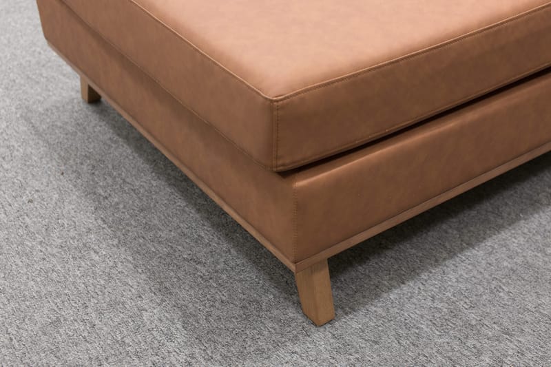 Ranger divanoffa brun PU - 322 cm lång - Cognac - Möbler - Soffa - U-soffa