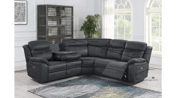 Reclinerhörnsoffa Rindal Elektrisk - grå - Möbler - Soffa - Biosoffa & reclinersoffa