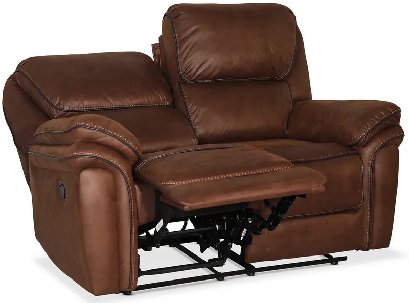Reclinersoffa 2-sits - Brun - Möbler - Soffa - Skinnsoffor