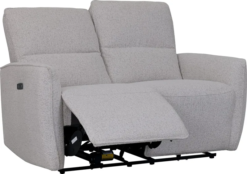 Reclinersoffa 2-sits elektrisk ställbar - Bouclè - Ljusgrå - Möbler - Soffa - Biosoffa & reclinersoffa