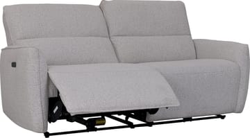Reclinersoffa 3-sits - Ljus bouclè - Eldriven - Ljusgrå - Möbler - Soffa - Biosoffa & reclinersoffa - 2 sits biosoffa & reclinersoffa