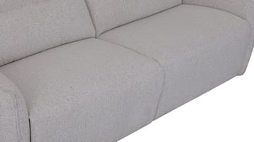 Reclinersoffa 3-sits - Ljus bouclè - Eldriven - Ljusgrå - Möbler - Soffa - Biosoffa & reclinersoffa - 2 sits biosoffa & reclinersoffa