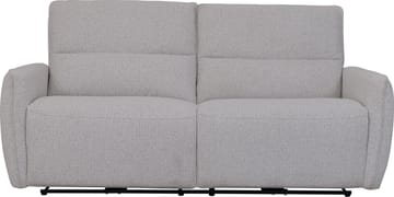 Reclinersoffa 3-sits - Ljus bouclè - Eldriven - Ljusgrå - Möbler - Soffa - Biosoffa & reclinersoffa - 2 sits biosoffa & reclinersoffa