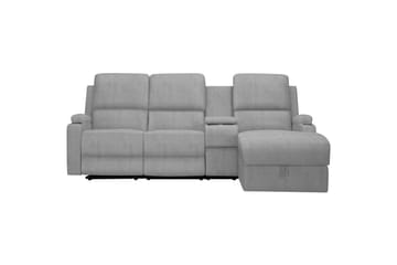 Reclinersoffa med hörn Loft24 Dallas Reclinersoffa 3-sits Grå Höger