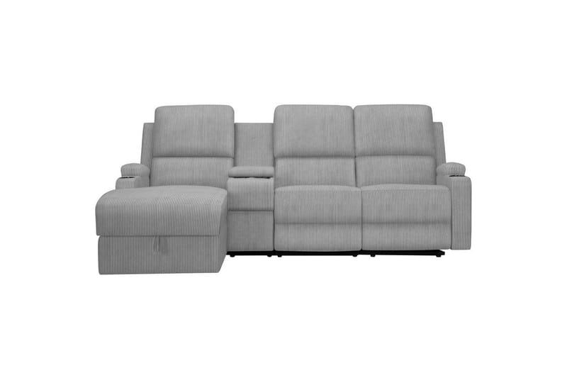 Reclinersoffa med hörn Loft24 Dallas Reclinersoffa 3-sits Grey Left-faced, undefined