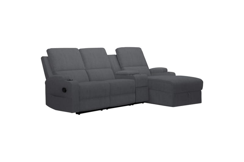 Reclinersoffa med hörn Loft24 Dallas Reclinersoffa 3-sits Grey Right-faced - Möbler - Soffa - Biosoffa & reclinersoffa