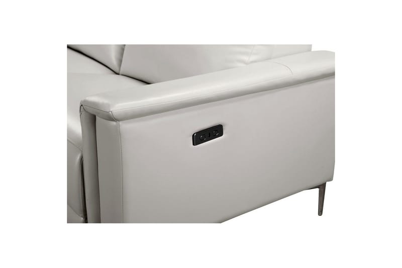 Reclinersoffa med hörn Loft24 Hörnsoffa 3-sits Lund Cream White Vänster - Möbler - Soffa - Skinnsoffor