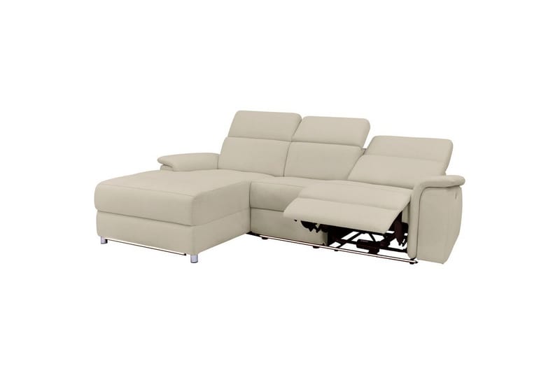 Reclinersoffa med hörn Loft24 Hörnsoffa 3-sits Pareli Vit Vänster - Möbler - Soffa - Biosoffa & reclinersoffa
