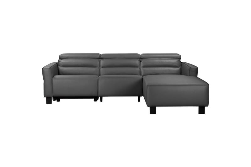 Reclinersoffa med hörn Loft24 Hörnsoffa Loft24 Carpari med elektrisk vilstol Grey Right-faced Artificial leather - Möbler - Soffa - Biosoffa & reclinersoffa