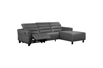 Reclinersoffa med hörn Loft24 Hörnsoffa Loft24 Carpari med manuell recliner Grey Right-faced Belfast fabric - Möbler - Soffa - Skinnsoffor