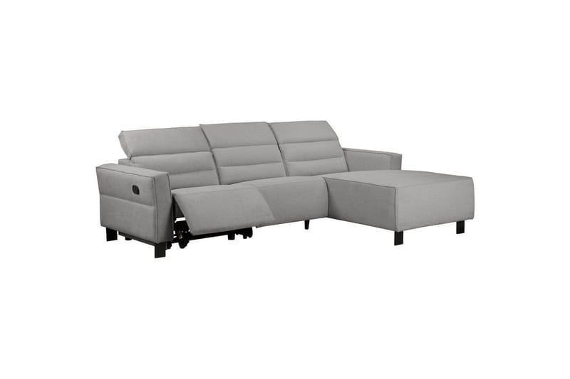 Reclinersoffa med hörn Loft24 Hörnsoffa Loft24 Carpari med manuell recliner Grey1 Right-faced Belfast fabric - Möbler - Soffa - Skinnsoffor
