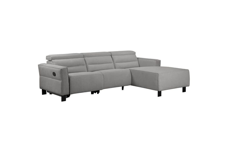 Reclinersoffa med hörn Loft24 Hörnsoffa Loft24 Carpari med manuell recliner Grey1 Right-faced Belfast fabric - Möbler - Soffa - Skinnsoffor