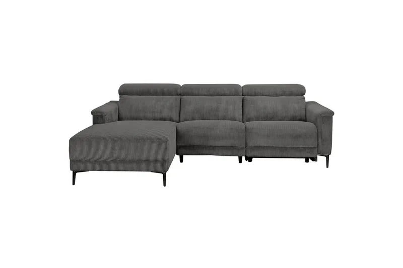 Reclinersoffa med hörn Loft24 Hörnsoffa Loft24 Lund med elektrisk recliner Grey Left-faced, undefined