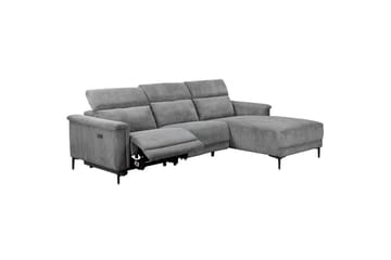 Reclinersoffa med hörn Loft24 Hörnsoffa Loft24 Lund med elektrisk recliner Grey Right-faced - Möbler - Soffa - Biosoffa & reclinersoffa
