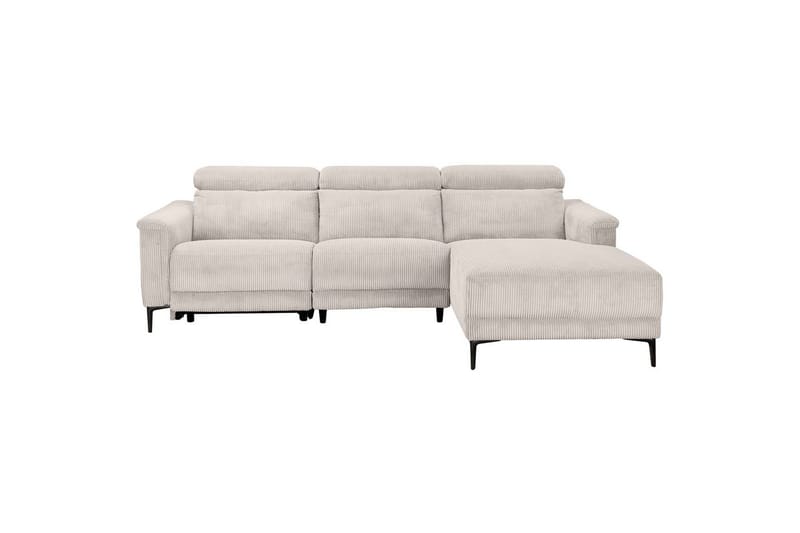 Reclinersoffa med hörn Loft24 Hörnsoffa Loft24 Lund med elektrisk recliner White Right-faced - Möbler - Soffa - Biosoffa & reclinersoffa