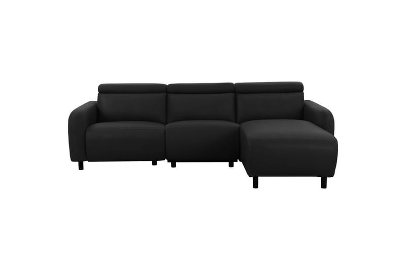 Reclinersoffa med hörn Loft24 Skaane Reclinersoffa 3-sits Black1 Artificial leather, undefined