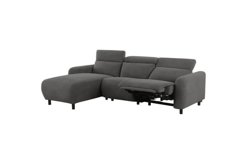 Reclinersoffa med hörn Loft24 Skaane Reclinersoffa 3-sits Grå Höger Manchester - Möbler - Soffa - Biosoffa & reclinersoffa