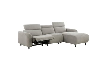 Reclinersoffa med hörn Loft24 Skaane Reclinersoffa 3-sits Grey Right-faced Manchester - Möbler - Soffa - Skinnsoffor