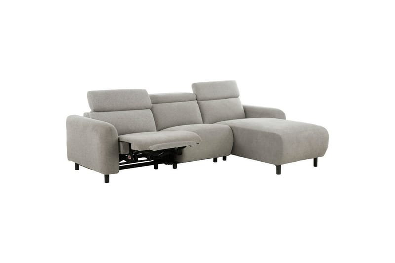 Reclinersoffa med hörn Loft24 Skaane Reclinersoffa 3-sits Grey Right-faced Manchester - Möbler - Soffa - Skinnsoffor
