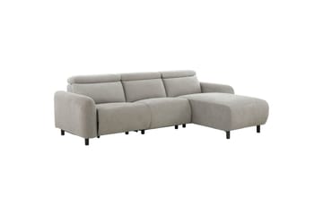 Reclinersoffa med hörn Loft24 Skaane Reclinersoffa 3-sits Grey Right-faced Manchester - Möbler - Soffa - Skinnsoffor