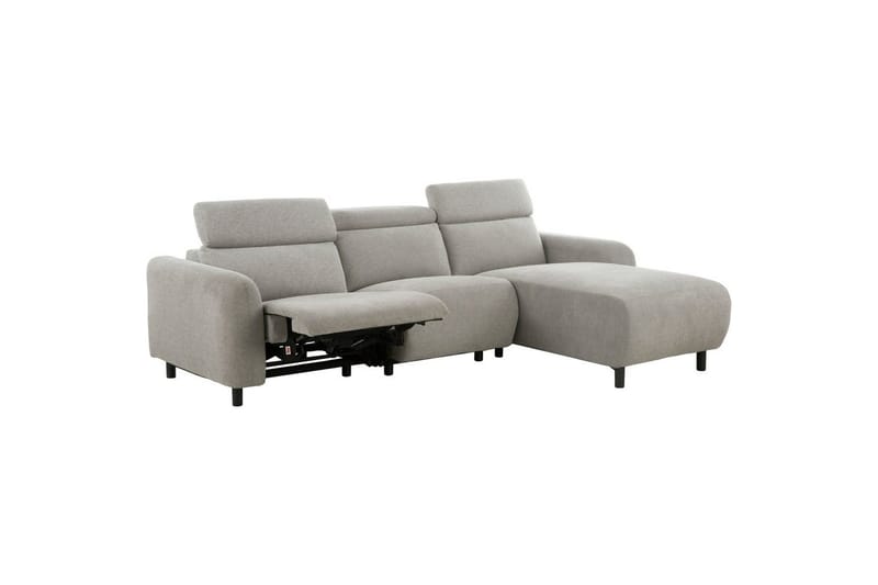 Reclinersoffa med hörn Loft24 Skaane Reclinersoffa 3-sits Grey1 Belfast fabric - Möbler - Soffa - Biosoffa & reclinersoffa