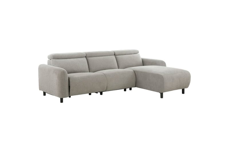 Reclinersoffa med hörn Loft24 Skaane Reclinersoffa 3-sits Grey1 Belfast fabric - Möbler - Soffa - Biosoffa & reclinersoffa