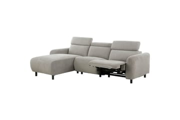 Reclinersoffa med hörn Loft24 Skaane Reclinersoffa 3-sits Grey1 Left-faced Manchester - Möbler - Soffa - Biosoffa & reclinersoffa