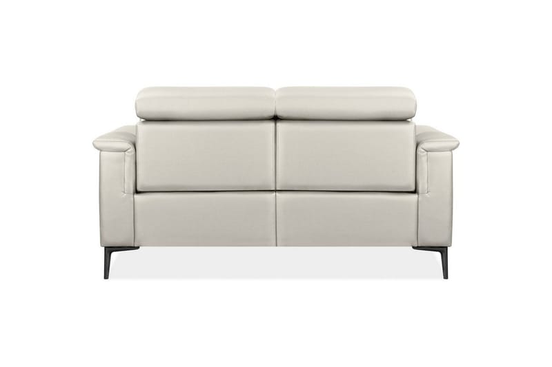 Reclinersoffa utan hörn Loft24 2-sitssoffa Lund Kräm, Läder/PU, Manuell vilstol Cream White - Möbler - Soffa - Skinnsoffor